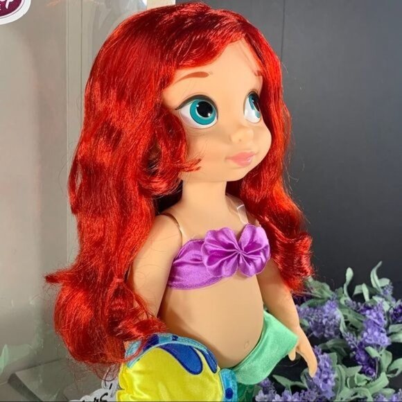 Disney Little Mermaid Ariel Doll Animators Collection Flounder Fish Doll Toy - Picture 6 of 9